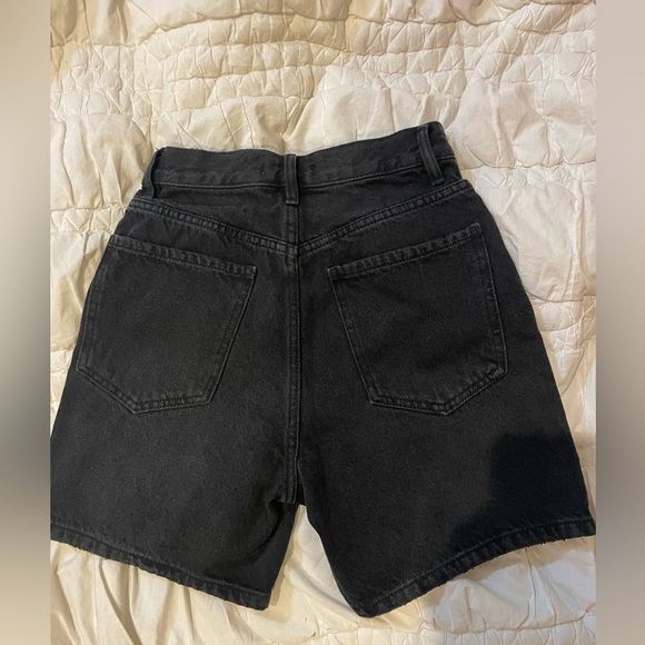 PacSun Eco Black Denim Dad Shorts - Picture 4 of 4